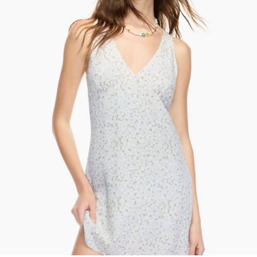 Aritzia Sun-Deh Theo Maude Mini Slip Dress Floral Green Small